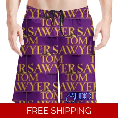 Le Studio Tom Sawyer Purple Beach Shorts